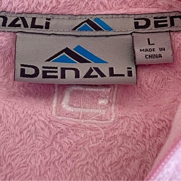 Vintage Denali light pink soft fuzzy zip up hoodie sweater/jacket/top - Picture 11 of 12